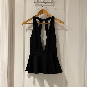 ASOS Elegant Black Satin Top